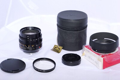 Leica NOCTILUX-M 50mm f1 E60 lens. Version 2. Case. Hood. UVa. c