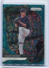 2020 Prizm Blue Teal Donut Circle Prizm Shane Bieber 11/15