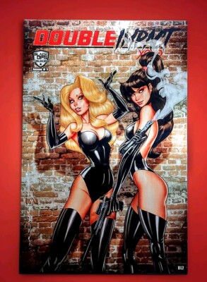 Double Impact #1 Preview Narcelio Sousa Nice METAL Variant Cover BL #2/5 