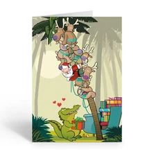 Funny Gator Holiday Card - 18 Boxed Christmas Cards and Envelopes-30063