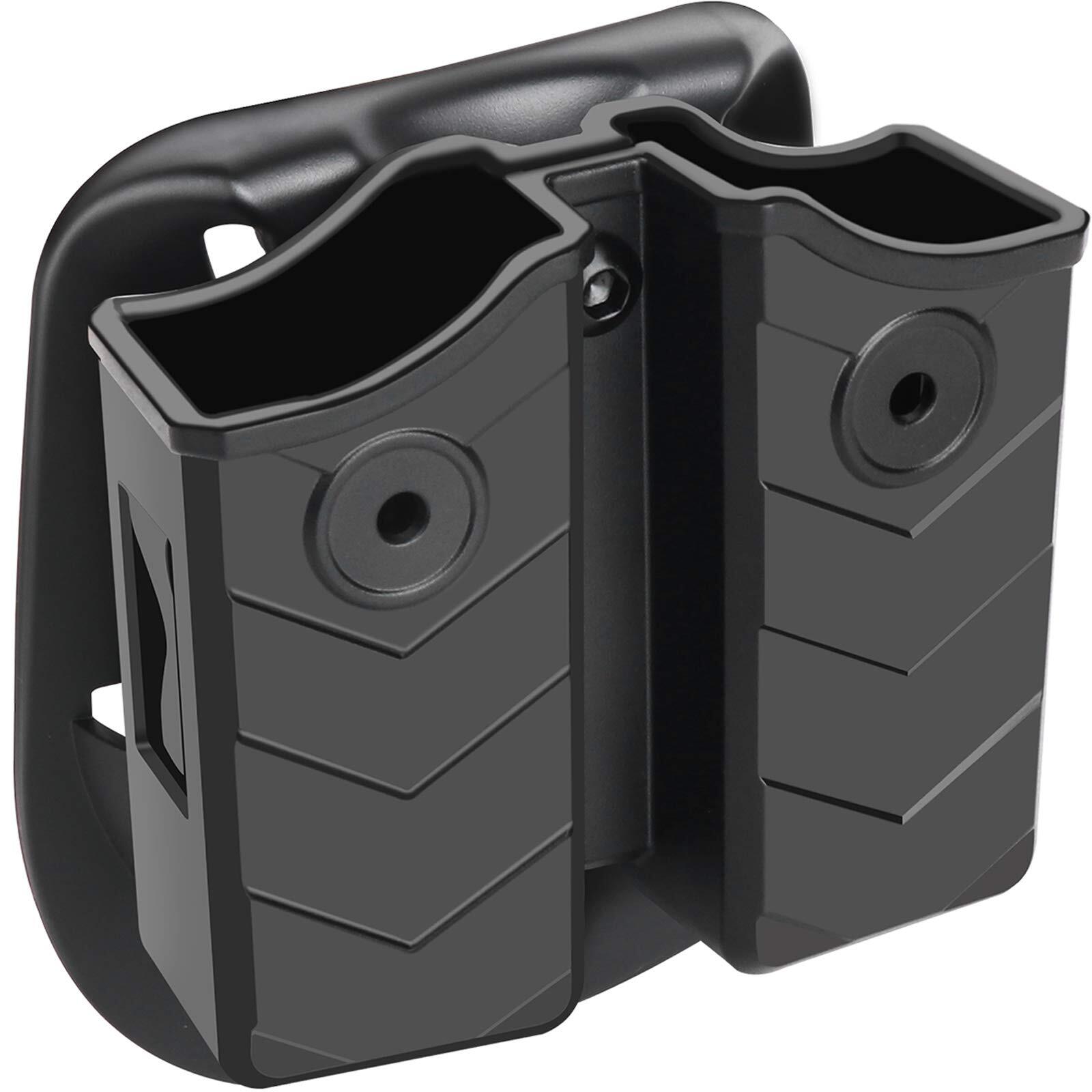 Universal Magazine Pouch, Double Mag Pouch OWB, Fit 9mm .40 Double Stack Mag ...-image