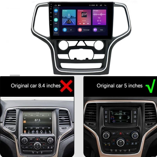 CARPLAY FOR 2014-2022 JEEP GRAND CHEROKEE ANDROID 13.0 CAR STEREO RADIO GPS NAVI - Picture 6 of 24
