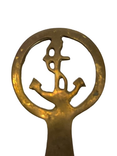 Vtge Brass Shoe Horn Marine Ship Anchor Navy Coast Guard Nautical Theme 7” - Picture 6 of 16