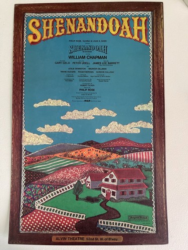 Poster cartolina finestra Broadway 1977 - Shenandoah - William Chapman - Foto 1 di 8