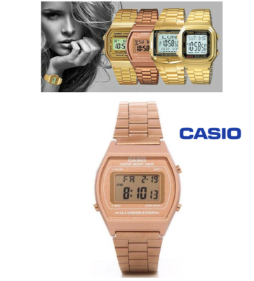 casio illuminator watch rose gold