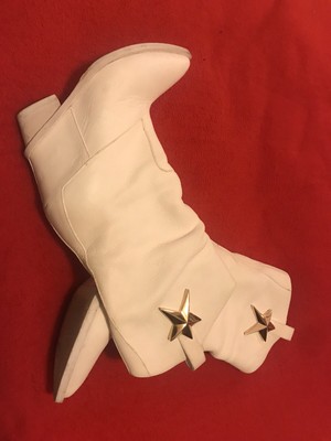 white and gold cowboy boots