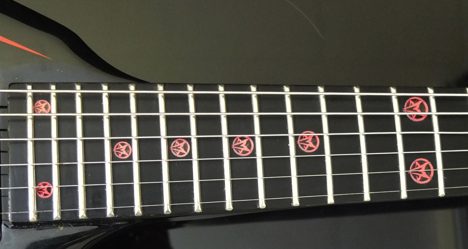 Pentagram Guitar Fret Markers (90 Peice Set) Pick From 3 Sets Vinyl Decals Stickers For Guitar Musical Instament Gibson Harmony Fender ESP Ibanez Jackson Fretboard Markers Inlay (Set B) In - Foto 6