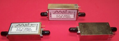 NEW Microwave Solutions 2.2-4.4GHz Class A RF amplifier 27dB gain 27dBm P1 500Mw