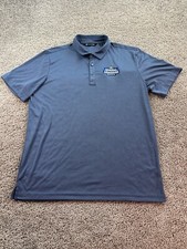 Travis Mathew Golf Shirt Mens Extra Large Blue Polyeser Short Sleeve Polo