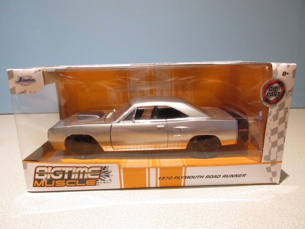 New 1:24 Scale Bigtime Muscle Grey 1970 Plymouth Road Runner