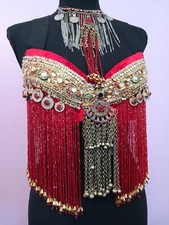Velvet Tribal Fusion Professional Belly Dance Top And Necklace - Custom Made