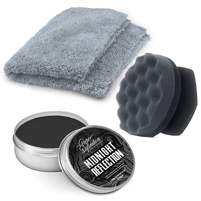 Autowachs für schwarze Lackierung + Griffpad Kit Mitternachtsreflexion reine Definition