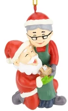Tree Buddees I Do! - Mr & Mrs Claus Proposal Wedding Couples Christmas Ornaments