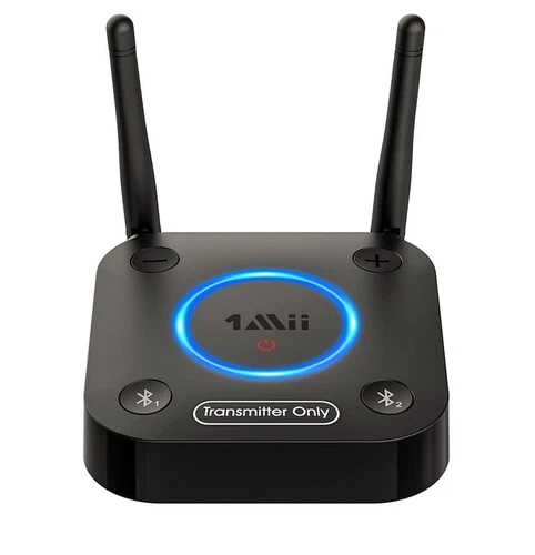1Mii Bluetooth 5.2 Transmitter für TV, aptX HD Low Latency für 2 Kopfhörer Laut