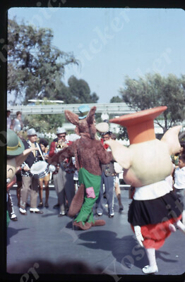 SL98 Original Slide 1960's  Disneyland cast member wolf pig 583a