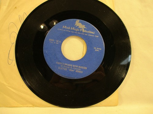 Cletus Slim Jones Papa's Brand New Wagon / Pancho Villa 60s 45 Single Mink Magic - Picture 2 of 3