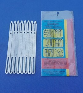 Vintage Simflex Folding Measure Expanding Sewing Gauge Pleats Hems Made in USA
