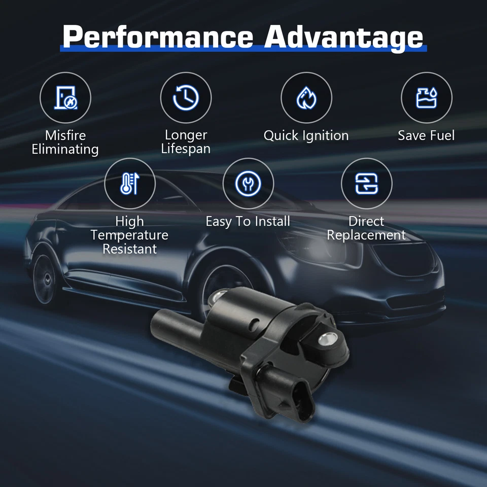 8 Round For 2015-2019 Chevrolet Suburban 5.3L V8 Ignition Coil & Spark Plug - Image 3 of 4