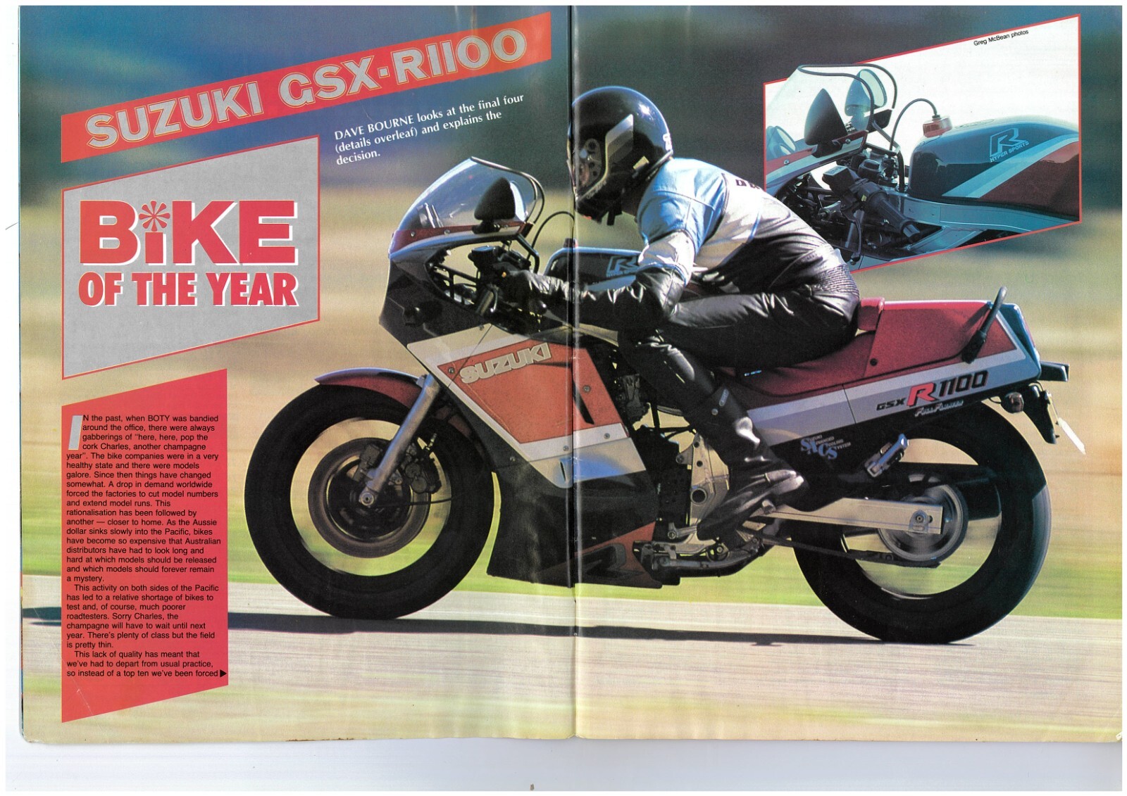 TWO WHEELS motorcycle magazine April 1987 BIKE OF THE YEAR Suzuki GSX