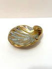Stangl Pottery Hand Painted Small Shell Trinket Vanity Dresser Dish With Handle