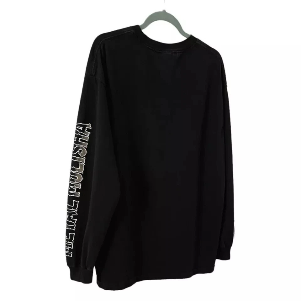 Metal Mulisha Long Sleeve Shirt Band Tee Grunge Skull Roses Flag Men XL Vtg Y2K - Image 3 of 4