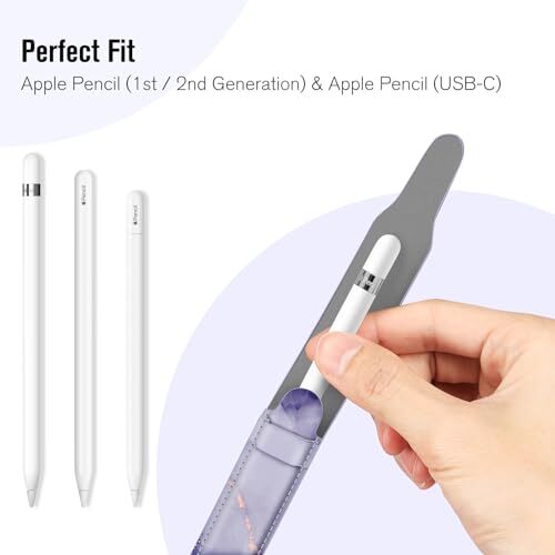 Pen Holder with USB Adapter Pocket for Apple Pencil Pro, Apple Pencil (USB-C - 第 2/7 張圖片