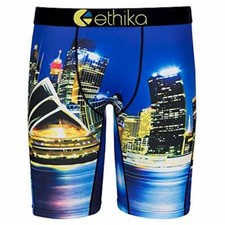Ethika Staple Aussie Oi Australian Sports Chant Long Blue Boxer Briefs Men's NWT