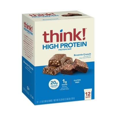 think! Protein Bars, High Protein Snacks, Gluten , Sugar Energy Bar with Whey...