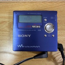 SONY MZ-R909 MD Walkman MiniDisc Recorder Blue MDLP w/ AC Adapter Tested Japan