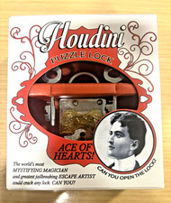 Houdini Puzzle Lock Ace of Hearts Trick Lock Brain Teaser Magic Puzzle