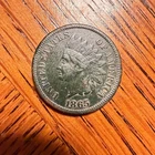 1865 FANCY 5 Indian Head Penny AU details from my collection SEE MY OTHER COINS