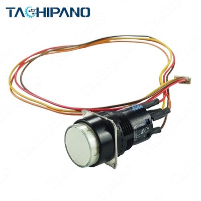For NX100 JZRCR-NPP01B-1 White LED Push Button Switch Indicator Lamp LED + Line 