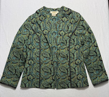 Vintage Peck  Peck Blazer Jacket Women's Size 14Petite Paisley Print Boho