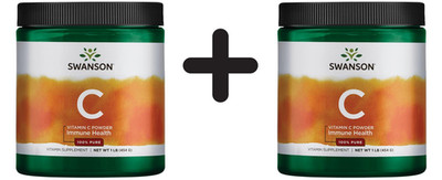 2 x Swanson Vitamin C Powder, 100% Pure - 454g (42,69 EUR/kg)