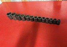 Snap On 1/2” Drive Shallow Impact Socket Set, Sae, 6pt, 13pc, 1-3/16 to 3/8