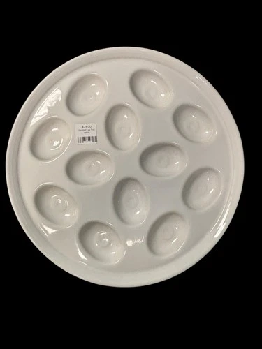 Fiesta White Deviled Egg Tray Plate Platter Fiestaware 11”