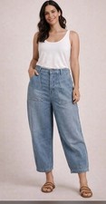 Sundry Women s Blue Denim Wide-Leg Jeans High...