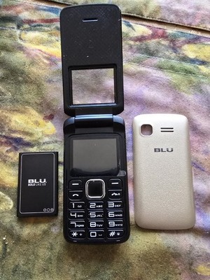 BLU Zoey Flex Z130 Flip Phone Black Dual Sim Unlocked Used In Great Shape