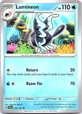 Lumineon Stellar Crown 36/142 Uncommon Pokemon Near Mint Pokemon Card