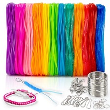 Plastic Lanyard String Kit - Lanyard Making Kit,Plastic String Lacing Cord fo...