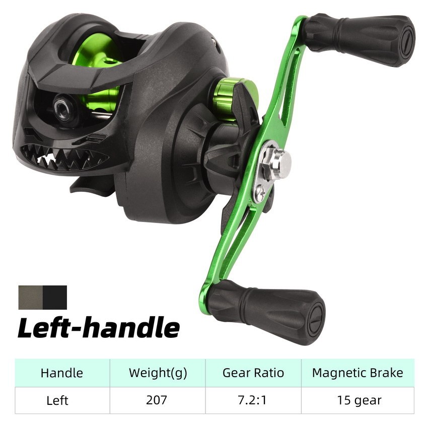baitcast reels with high drag Baitcasting Fishing Reel 7.2:1 High Speed Gear Ratio Max Drag 15kg Casting  Reels