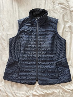 Unisex Rabe Outdoor Navy Button Up Vest. Puffer Material