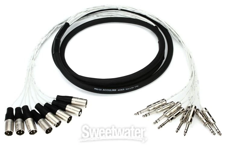 Pro Co MT8BQXM-10 8-channel 1/4" TRS Male to XLR Male Snake - 10 foot - Image 4 of 4