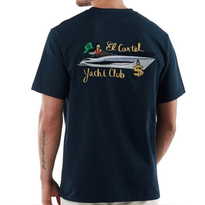 Bain de mer Allard Navy Blue Oversized Cotton T-Shirt El Cartel Yacht Club