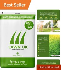 Family Lawn Transformation with 2kg Fast-Growing Grass Seed - Coverage 60sqm 21.50 per kilo