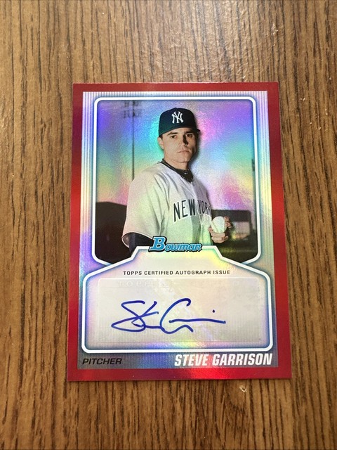 2010 Bowman Draft Picks & Prospect Steve Garrison Auto #BPA-SG Yankees RED /50 ￼