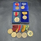 Vintage WWII/WW2 & Vietnam US Military Medal Lot Campaign Defense Ribbon-EL