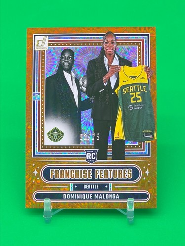 2025 WNBA Donruss Franchise Features Dominique Malonga RC Orange Fireworks /75