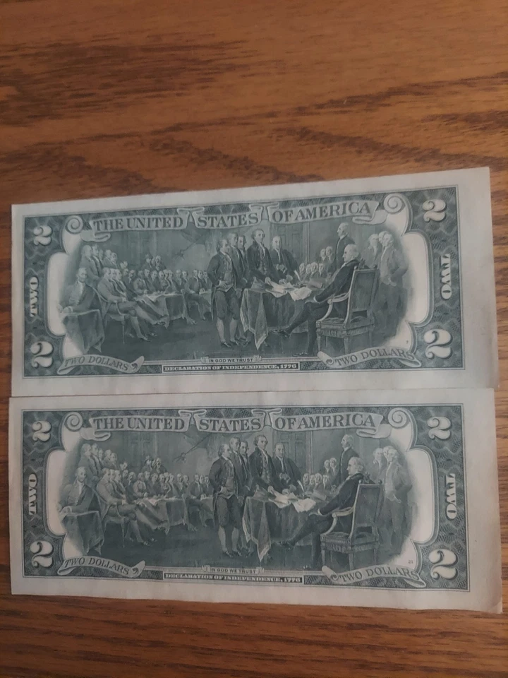 2 1976 $2 Bills Stamped Oceanport NJ - Image 3 of 3
