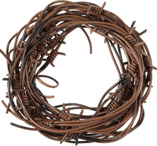 4 Pcs 32.8 Foot Fake Barbed Wire Rusted Western Props Decor Plastic Faux Wire Wr